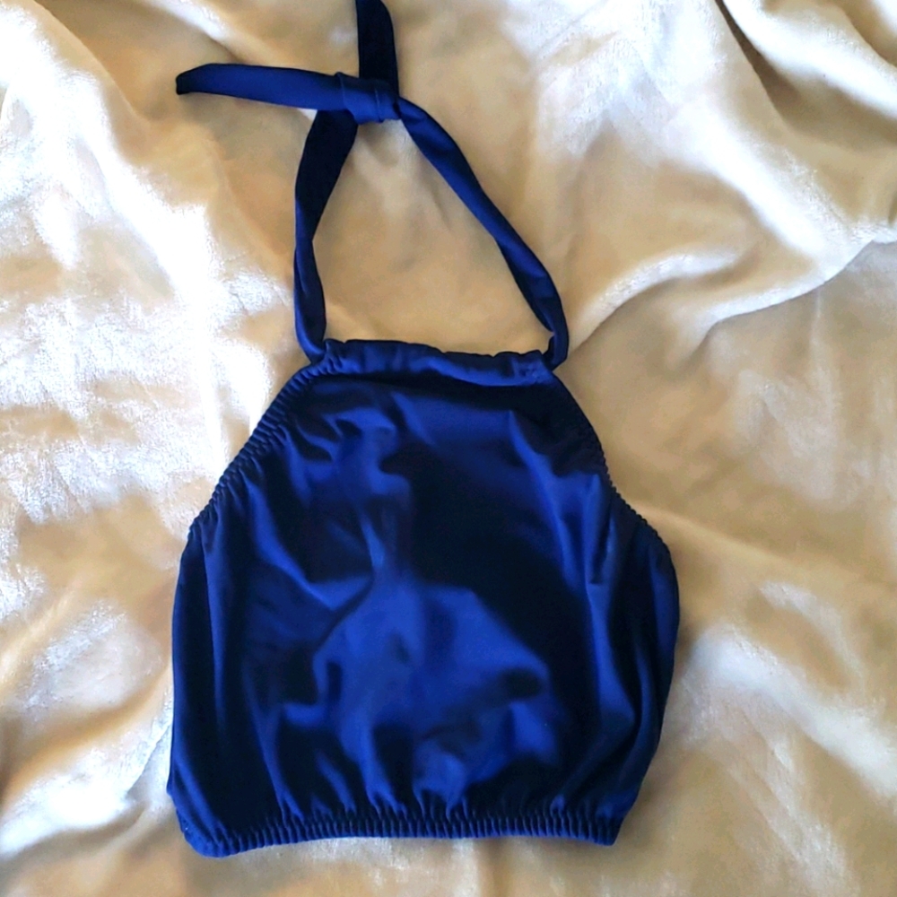 ✨Donating soon✨ Navy blue high neck swim top